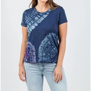 NEW GOLDIE patchwork tie dye boy tee in estate blue